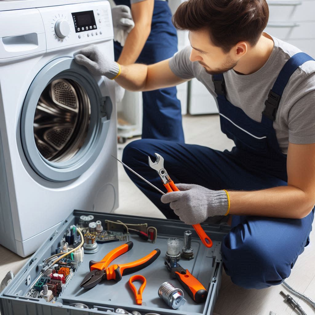 reparando maquina